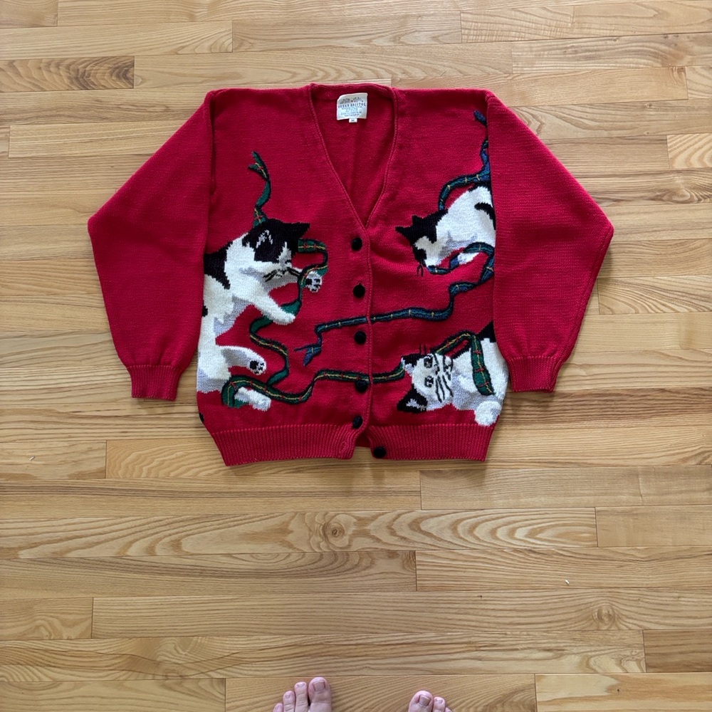Susan Bristol Red Knit Sweater